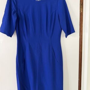 Tahari Cobalt Blue Midi Dress